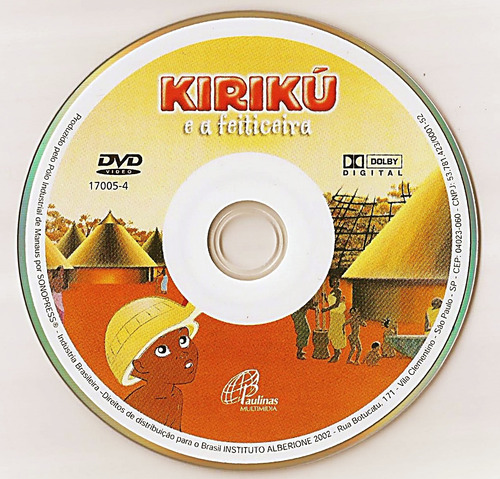 Dvd Kirikú E A Feiticeira (Usado)