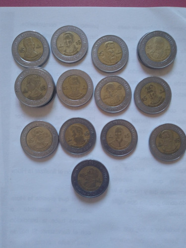 Colección Monedas De $5 Bicentenario De La Independencia (17