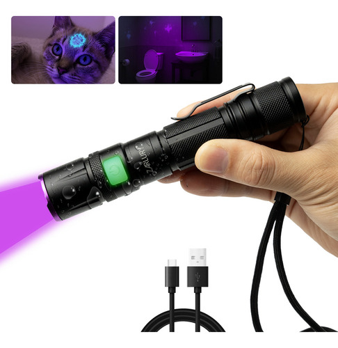N Linterna Uv Recargable Portátil Potente Lámpara