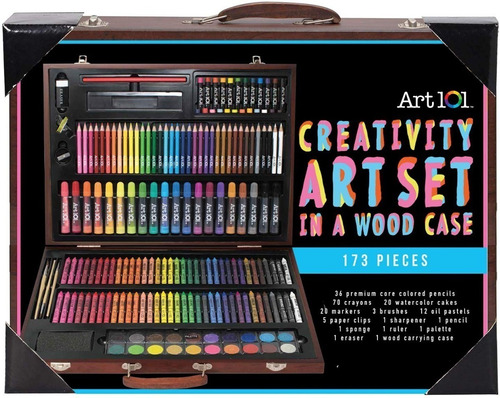 Set Pintura Artistica Kit Dibujo Marcadores Art 101 173 Pzs