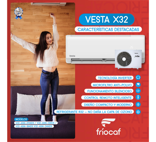 Aire Acondicionado Vesta 9.000 Btu Inverter Wifi Incluido