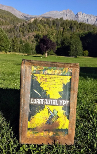 Lata Antigua Ypf Curafrutal Cuadrada 20 Litros Unica Años 30