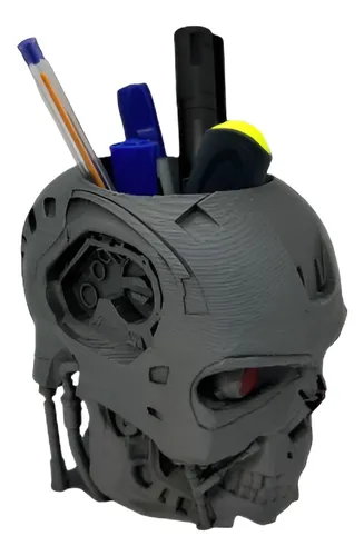 Lapicero Terminator T-800 3d Cabeza Robot
