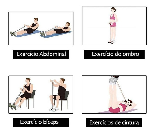 Extensor Para Exercicio Fisico Academia Ginastica Elastico