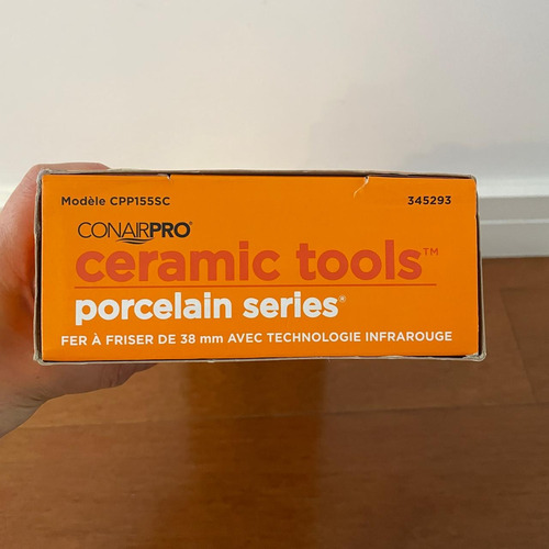 Modelador De Cachos Conair Porcelain 38mm Cpp155sc Dourado