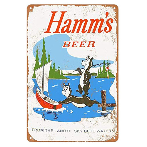 Cartel Metálico Vintage De Hamm's Beer Carteles Retro ...