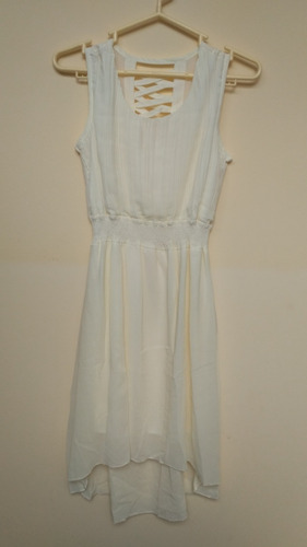 Imagen 4 de 6 de Vestido De Fiesta Asimetrico Gasa Plisado Talla S En Stock