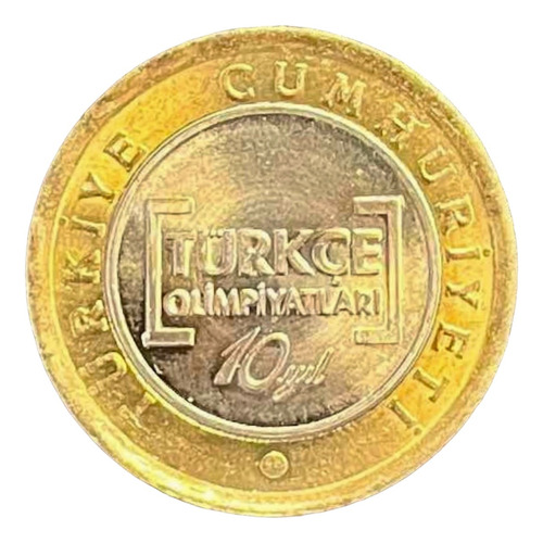 Turquía - 1 Lira - Año 2012 - Km #1288 - Olímp - Bimetálica