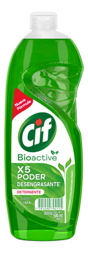 Detergente Lavavajillas Bio Active Lima Cif 500 Ml