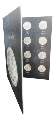Serie 0720 Completa De 18 Pesos Plata Resplandor 1920 1945