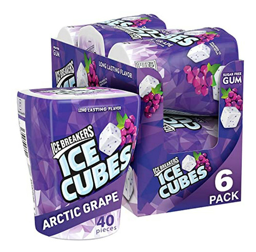 Ice Breakers Cubos De Chicle Sin Azúcar Sabor Uva Ártica
