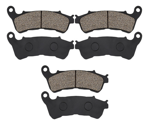 3 Pares De Pastillas De Freno Para Honda Cbf 1000 S/t Abs