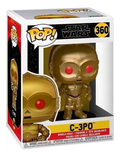 Boneco Funko Pop Star Wars C- 3po 360 Bobble-head Original