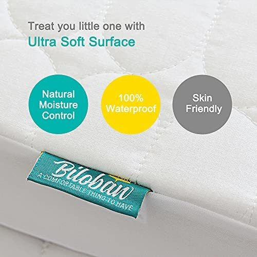 Protector De Colchon Biloban Para Cuna Impermeable Blanco