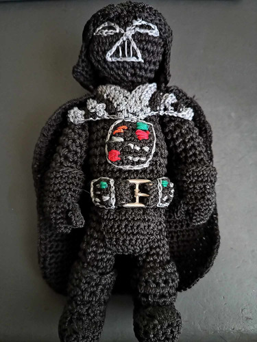 Star Wars Darth Vader Peluche Figura Tejido A Mano