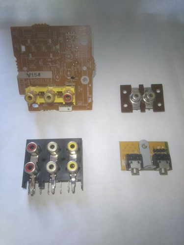 Conector Rca Chasis Sustitución Audio Y Plug Jack 3mm Doble.