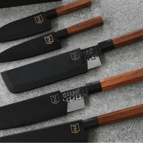 Set 5 Cuchillos - Zero Knives - Aus 10 Wooden Set