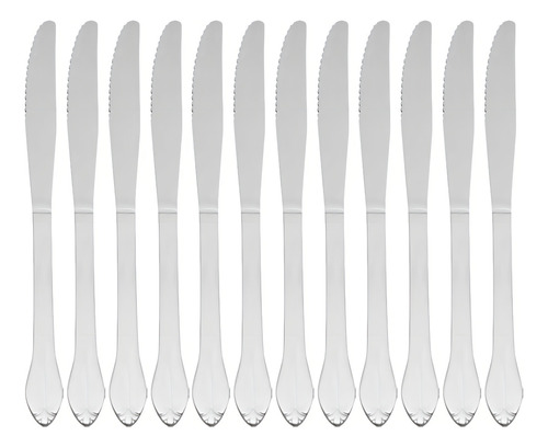Set De Cuchillos Acero Inoxidable 12 Piezas Moven Odessa Color Plateado