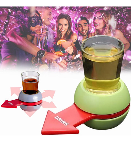 Ruleta Shoot Juego Mesa Taza Medidora Spin Shot Para Bebidas