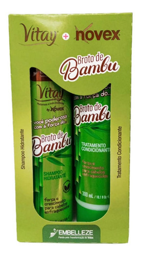 Kit Shampoo Condicionador Broto De Bambu Novex