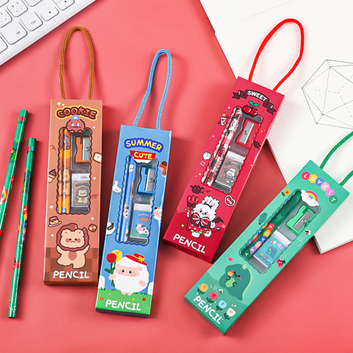 Juego De 5 Unidades, Juego De Lápices Navideños Con Dibujos