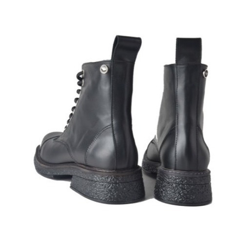 Borcegos Botinetas Cordones De Mujer De Cuero Marba -ferraro