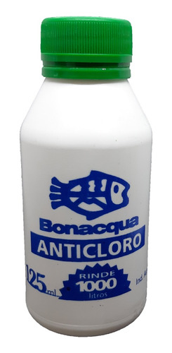 Anticloro Bonacqua 125ml Elimina Cloro Peceras Acuarios