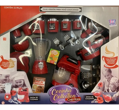 Kit Show De Cozinha Chef Kids 22 Pcs - Panelinhas Meninas