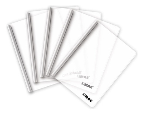 10 Folder De Costilla Plastico Transparentes Carpeta Color Transparente