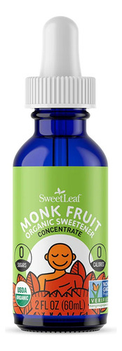 Edulcorante Sweet Leaf Monk Fruit en líquido sin TACC botella 60 mL