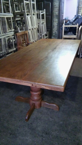 Imagen 3 de 5 de Mesa 2m + 8 Sillas Algarrobo Sin Tapizado