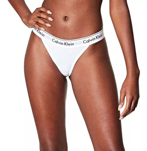 Calcinha Feminina Tanga String Cós Elástico Calvin Klein