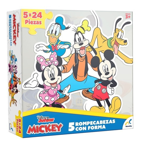 5 Rompecabezas Con Forma De Mickey Y Sus Amigos Novelty