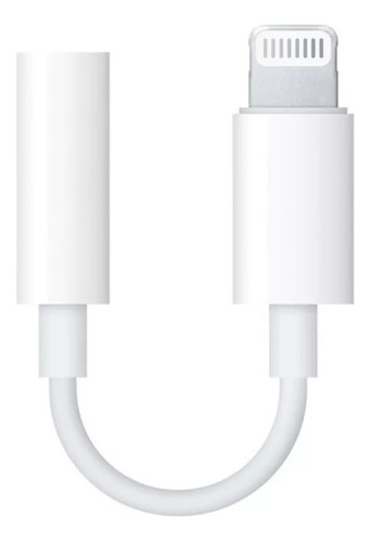 Adaptador de fone de ouvido com conversor de 3,5 plugues para iPhone, cor de iluminação: branco