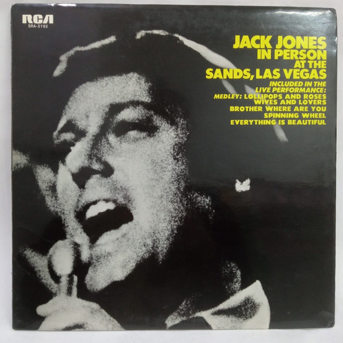 Jack Jones Live In Person At The Sands Las Vegas Vinilo Jap