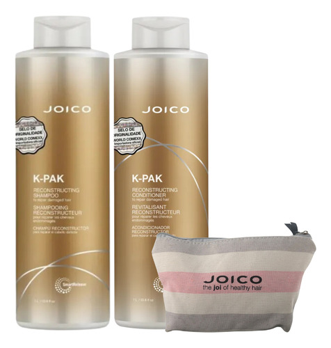 Kit Joico K-pak Shampoo E Condicionador 1l Com Brinde
