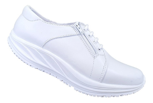 Zapatos Blanco Piel Antifatiga 9704 Enfermera,dentista,chef