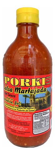 Salsa Porki Martajada 370ml Chile Árbol Yahualica Picante