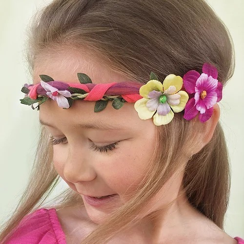 Kit Para Hacer Balaca Bufanda Pulsera Flores Bosque Natural