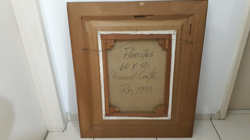 1094- Manoel Costa. Ost.80 X 93cm Com Moldura - Floristas. (Usado)