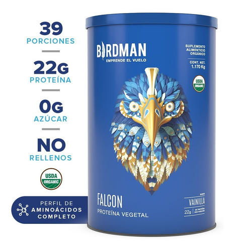 Proteína Vegetal Orgánica Falcon Protein 1.170kg Birdman