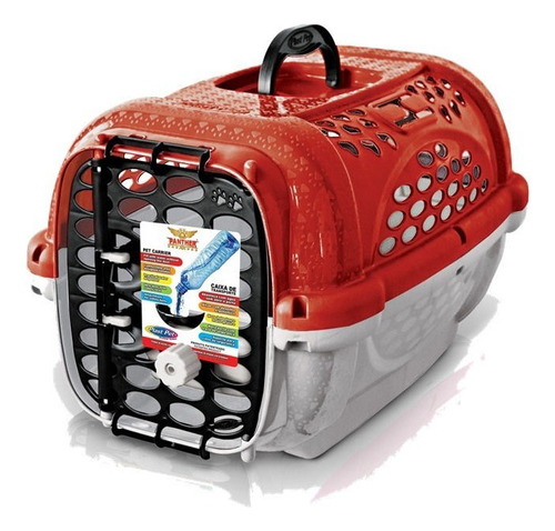 Transportadora Plast Pet N°4 59x43x38cm Roja