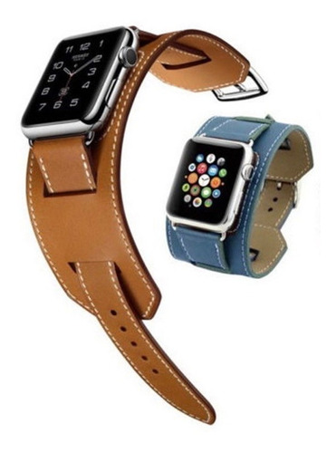 Correa Cuero 2 En 1 , 2 Colores Para Reloj Apple Watch