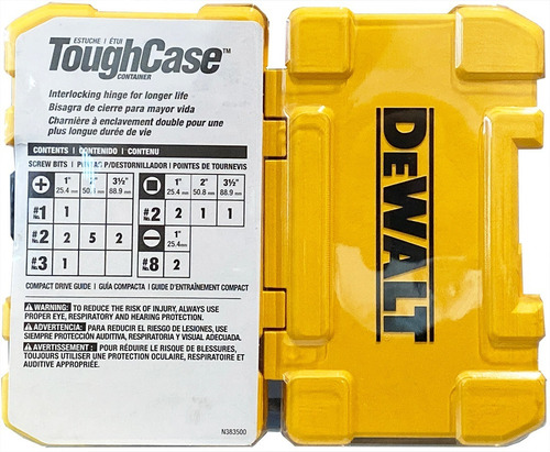 Set De 18 Puntas Para Destornillador Estuche Uso Rudo Dw2174