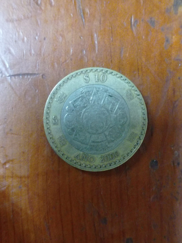 Moneda De 10 Pesos Mexicanos Año 2000