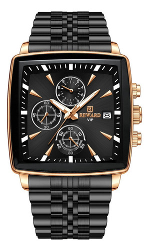 Reloj De Cuarzo Reward Cuadrado Con Cronógrafo