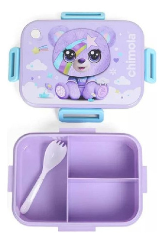 Lunchera Chimola Lunchbox Tuppers Infantil Violeta Bear