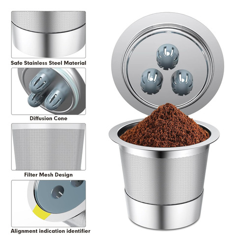 Vasos K Reutilizables De Acero Inoxidable Compatibles Con...