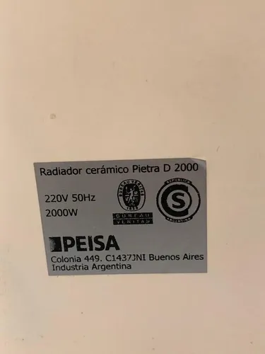 Radiador ceramico pietra sale
