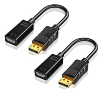 Comprar DOMOKO Adaptador DisplayPort a HDMI 4K Resolución, Transmisión Unidireccional DisplayPort Macho a HDMI Hembra con HDTV Audio Convertidor, Adaptador para Ordenador, HDTV, Proyector, Laptop